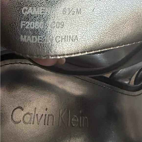 Calvin Klein Black Gladiator Heels – Size 6.5M - Picture 3 of 5